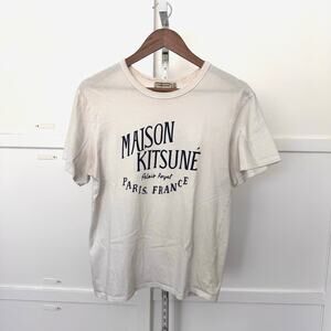 Maison Kitsune PALAIS ROYAL CLASSIC T-Shirt White Sz Small